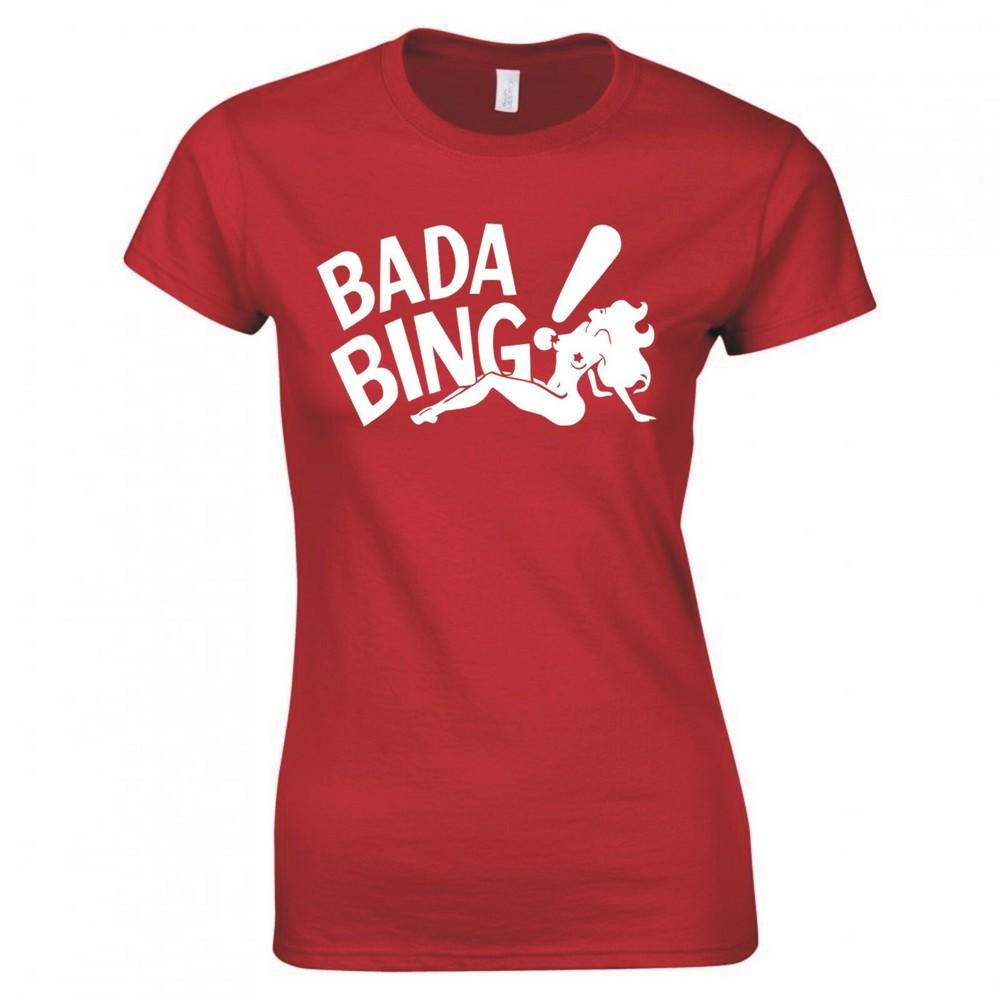 Inspired By The Sopranos Bada Bing Ladies Skinny Fit Tshirt S