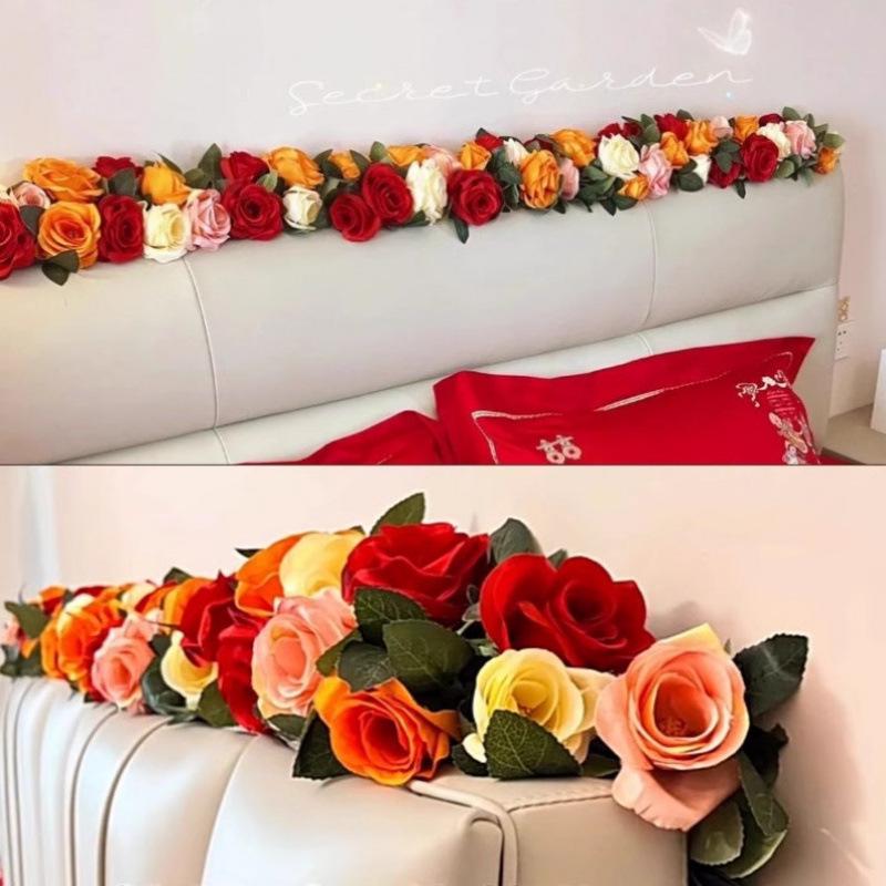 Silk Rose Flower Vine for Wedding and Home Décor