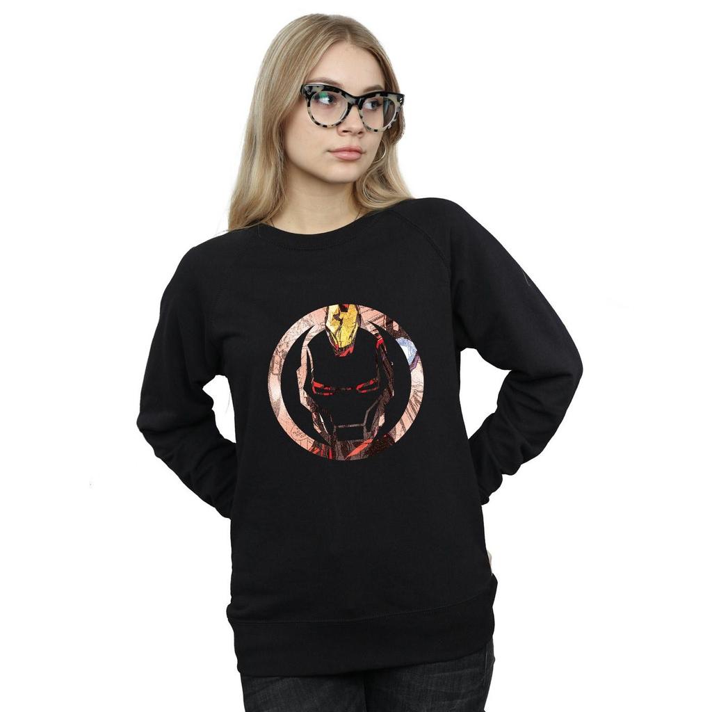 Marvel Womens/Ladies Iron Man Montage Symbol Sweatshirt