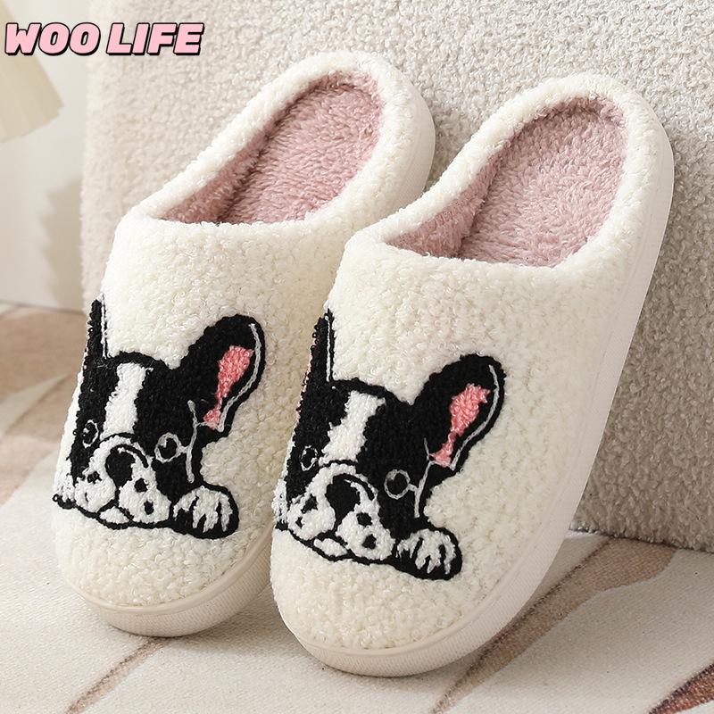 New Autumn and Winter Men's and Women's Cute Cartoon Cotton Slippers Home Indoor Non-slip Cotton Slippers