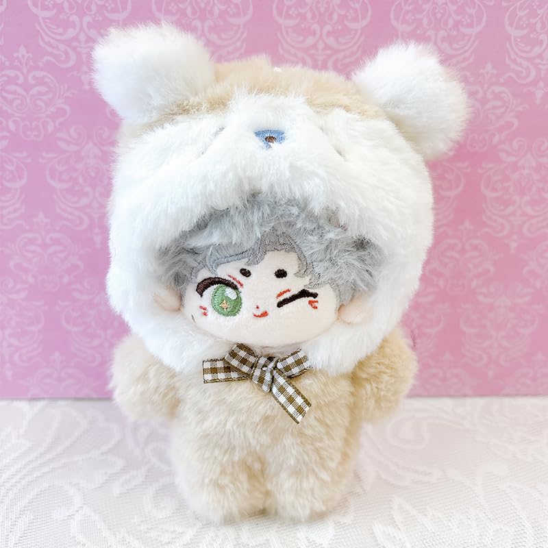 Beige, fluffy cotton doll clothes for 10cm plush toys, g.trigger, suitable for Oshi-Nui (push-stitching).