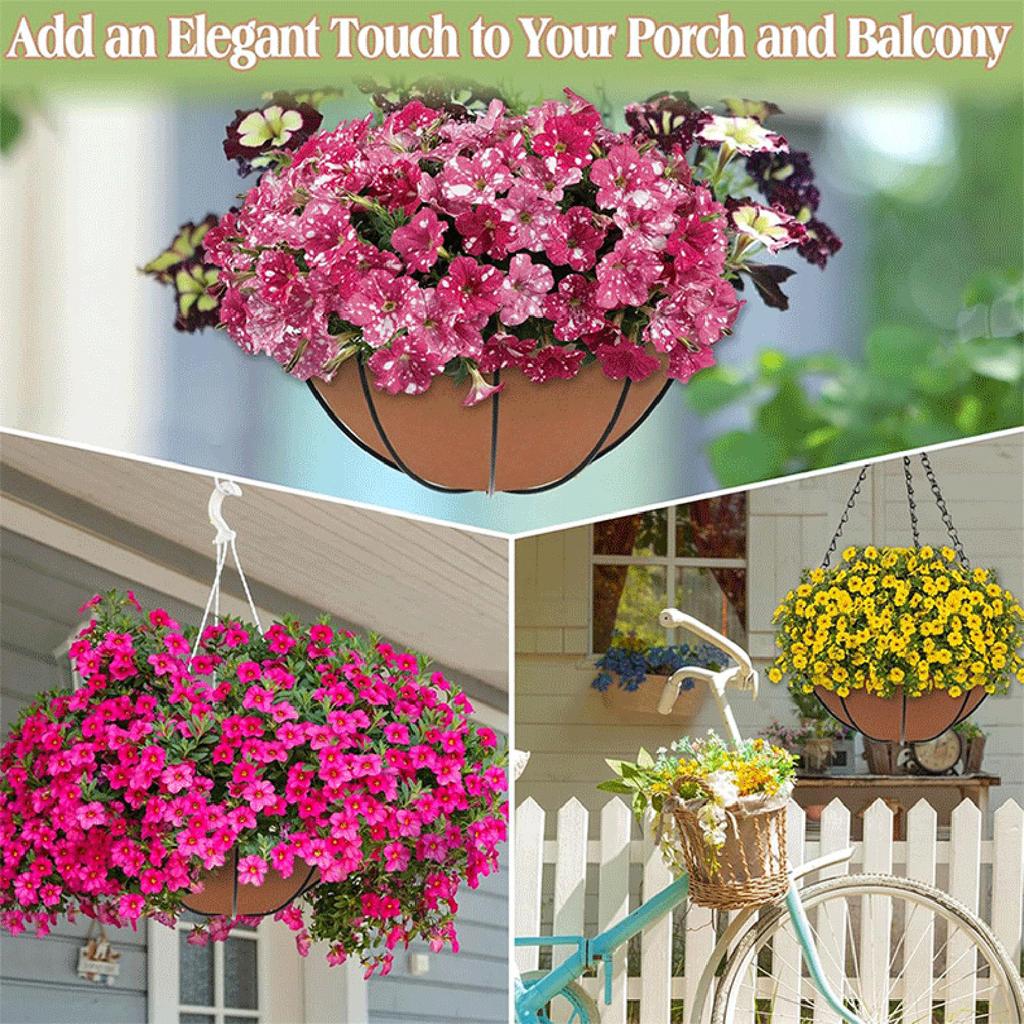 3pcs Round Felt Hanging Basket Liner Flowerpot Pad for Petunias Strawberries Planting Home Balcony Decoration Garden Supplies