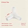 5pcs White Black Plastic Pipe Joint Connector 8mm DIY Shelf Water Tube Joint