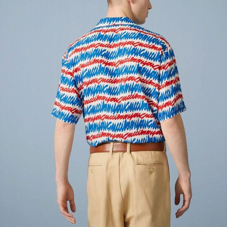 Gucci Shirts Men's Multicolor Cuban Collar Moderate Other 747039-ZAMTY-4595