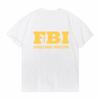 Lustiges FBI Körperinspektor Logo T-Shirt Unisex Sommer Baumwolle Kurzarm O-Ausschnitt T-Shirt Mode Atmungsaktiv Rundhals T-Shirt