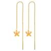 MinaMaMa Stainless Steel Long Thin Chain Tassel Ball Star Butterfly Drop Earring For Woman Threader Earrings Fashion Jewelry