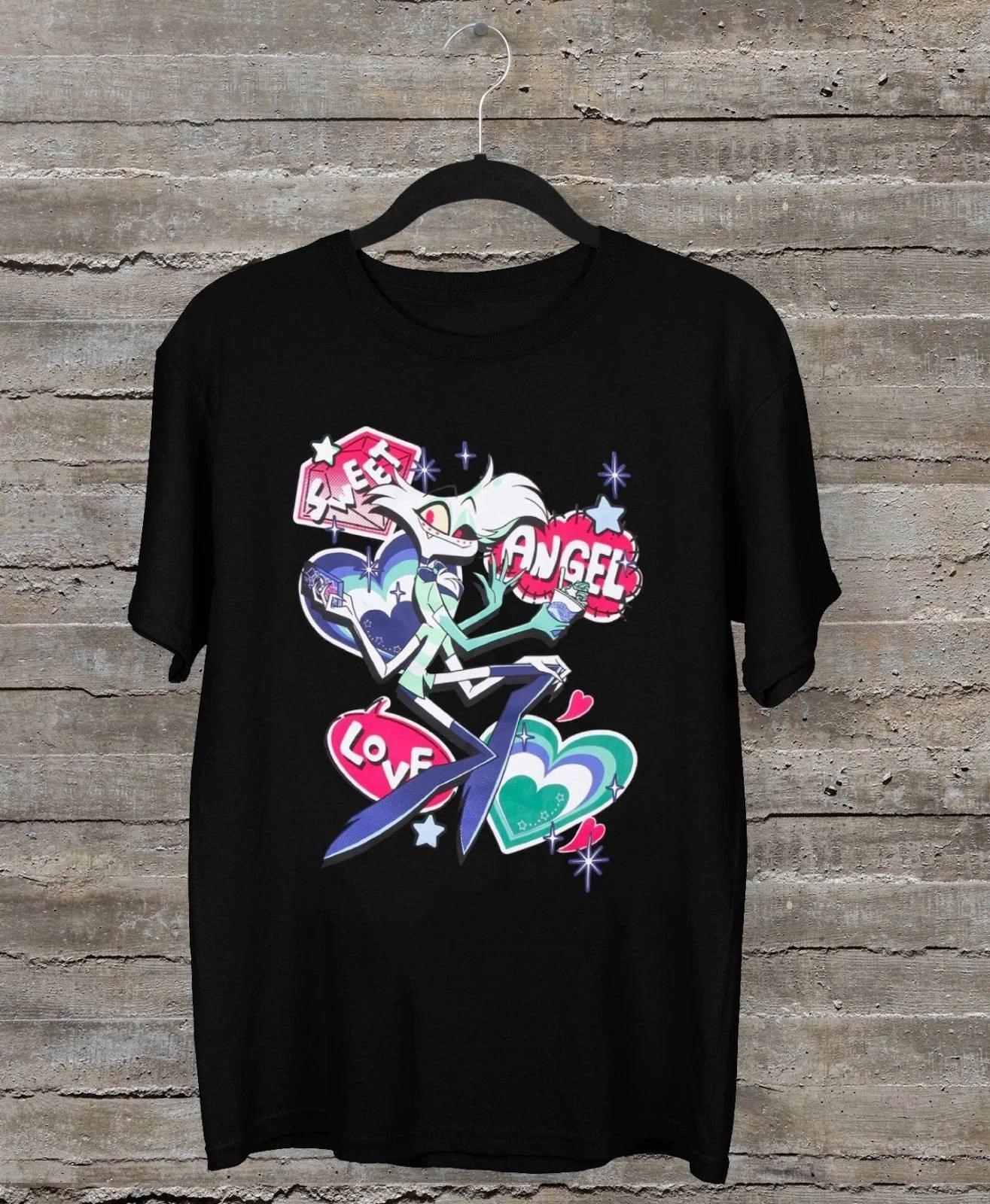 Футболка Hazbin Hotel Sweet Angel Love Angel Dust Унисекс С коротким рукавом S-4XL 2XL