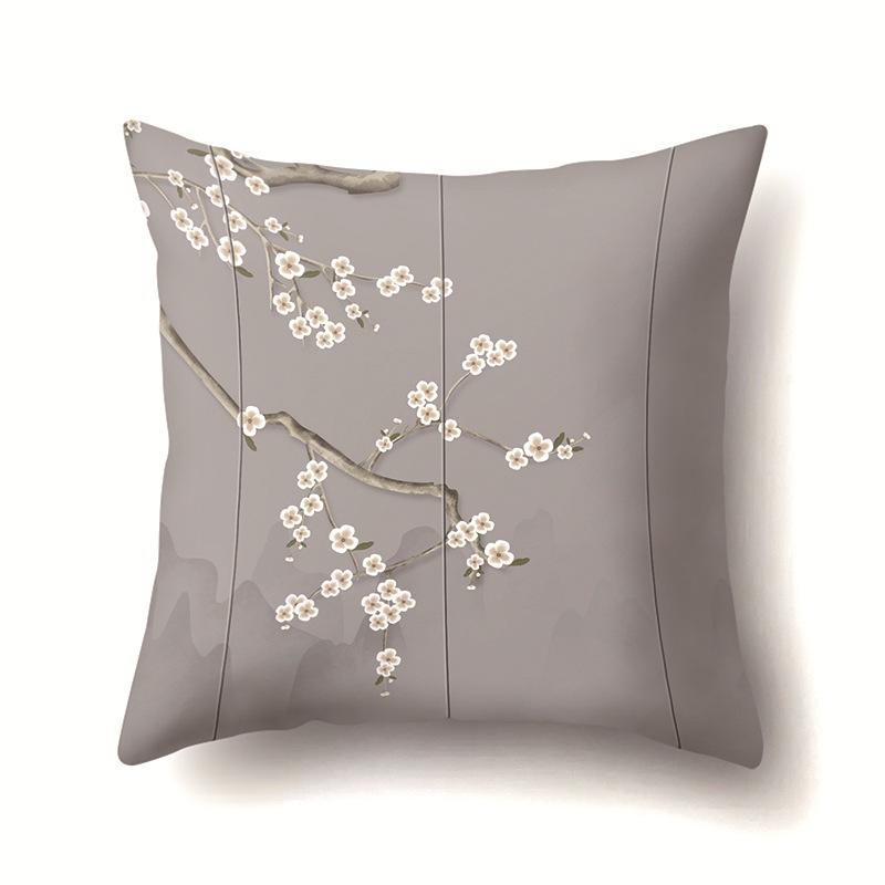 Geometric Branch Sofa Pillowcase Single-sided Office Cushion Cover Living Room Pillowcase Cycling Waist Pillowcase