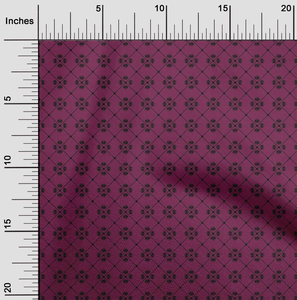 oneOone Cotton Flex Fabric Geometric Ikat Print Sewing Fabric BTY 40 Inch