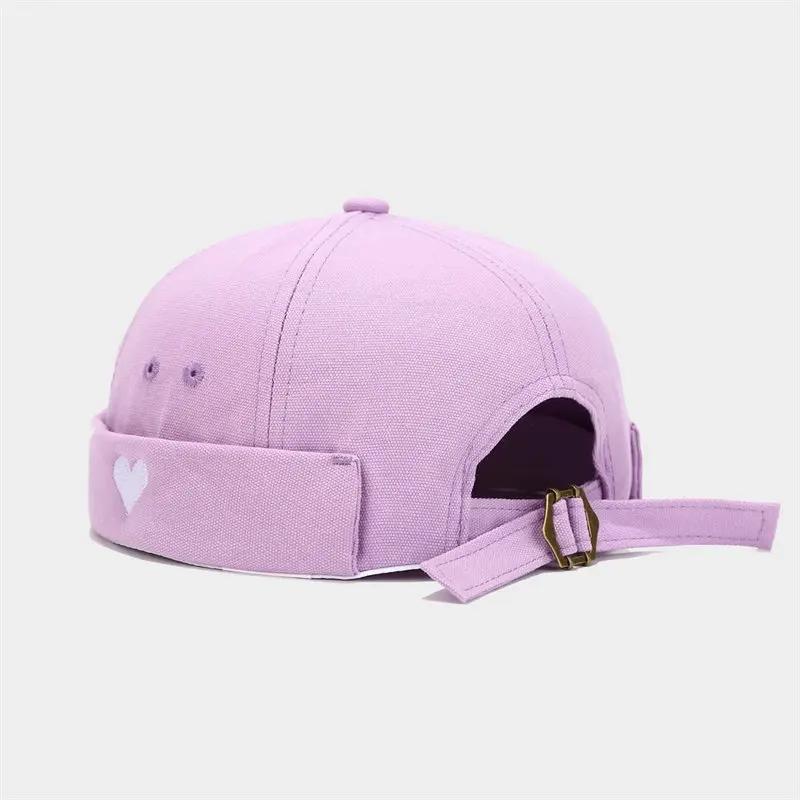 

Spring and Summer Cotton Love Docker Cap Brimless Hat Skullies Beanie Hats Landlord Sailor Cap Men and Women 20 56-60cm wear фіолетовий