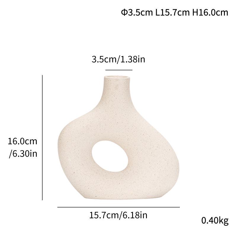 Unfired Ceramic Vase for Living Room Display