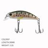 ALASICKA 38mm 3.2g Fishing Lure Micro Minnow Wobbler Sinking Artificial Hard Bait Jerkbait Swimbait Small Stream Trout Bass Bait