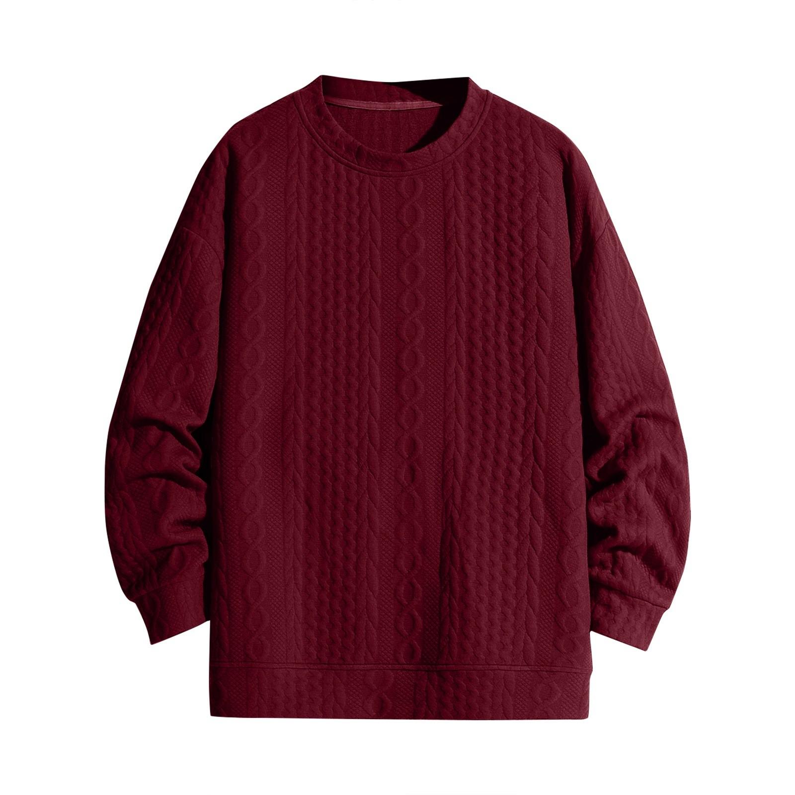 

Мужской зимний однотонный свитер Мужской модный вязаный свитер Повседневный свитер XXXL винный