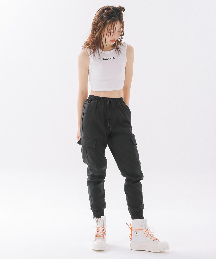 Kagamiel Standard Crop Sleeveless White