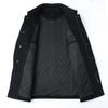 Men's Mid-Length Wool Jacket: Autumn/Winter Style for Mature and Elderly - Cotton-Padded, Thickened, Business Casual.