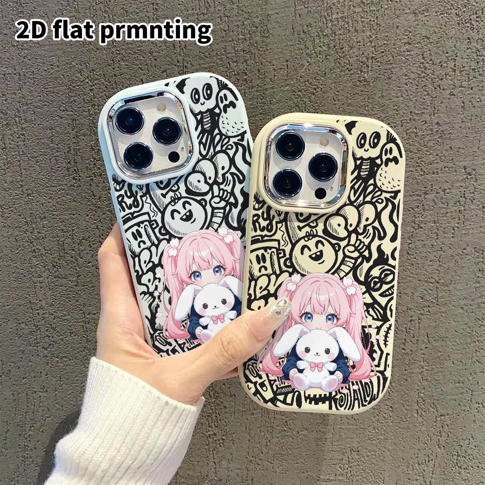 Phone Case: 2D Flat Design Suitable for iPhone 18 17 16 15 14 13 Pro Protective Case, Couple Style, Cute Design, Christmas and Halloween Gift