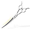 7.5 Inch Curved Pet Grooming Thinning Shears With Natural Teeth Professional Dog Cat Hair Trimming Layering