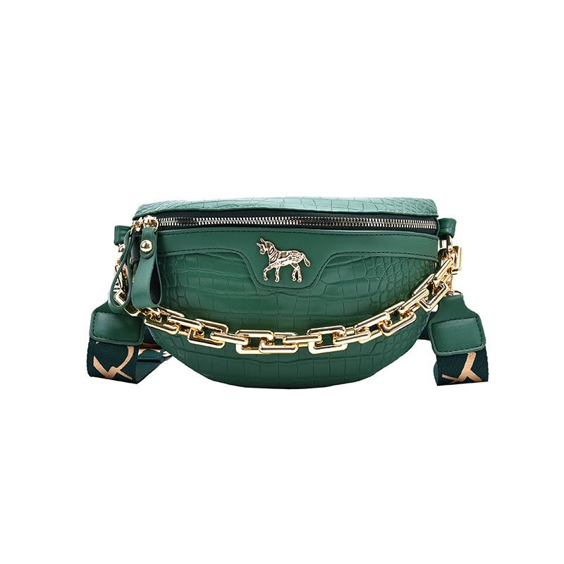 

Vintage Crocodile Pattern Shoulder Bag For Women Zipper Compact Bags Luxury Designer Travel Chest Bag Premium Durable