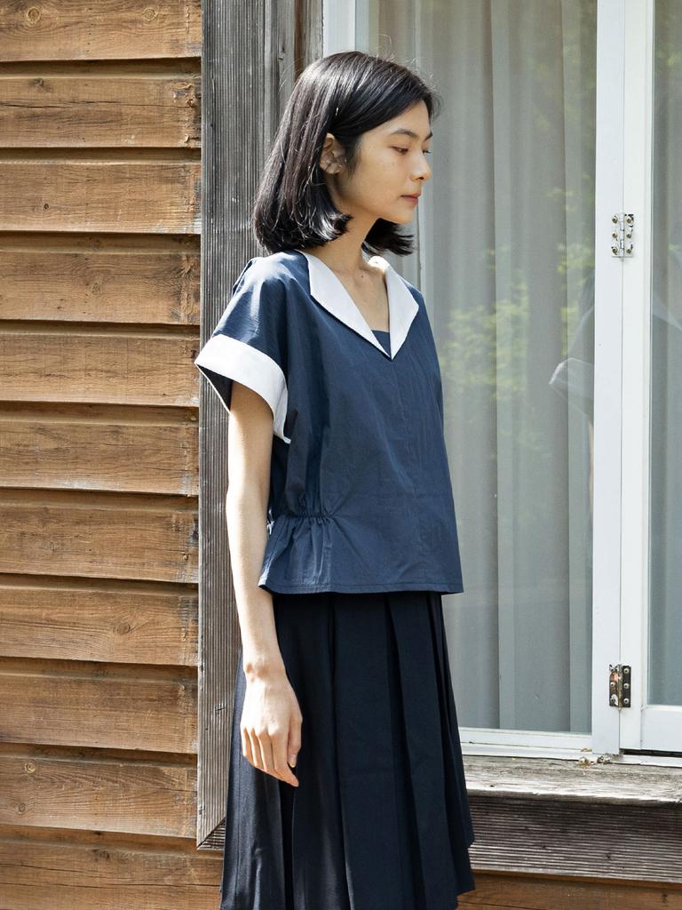 VINCENT NAVY Love & Summer Blouse_Navy