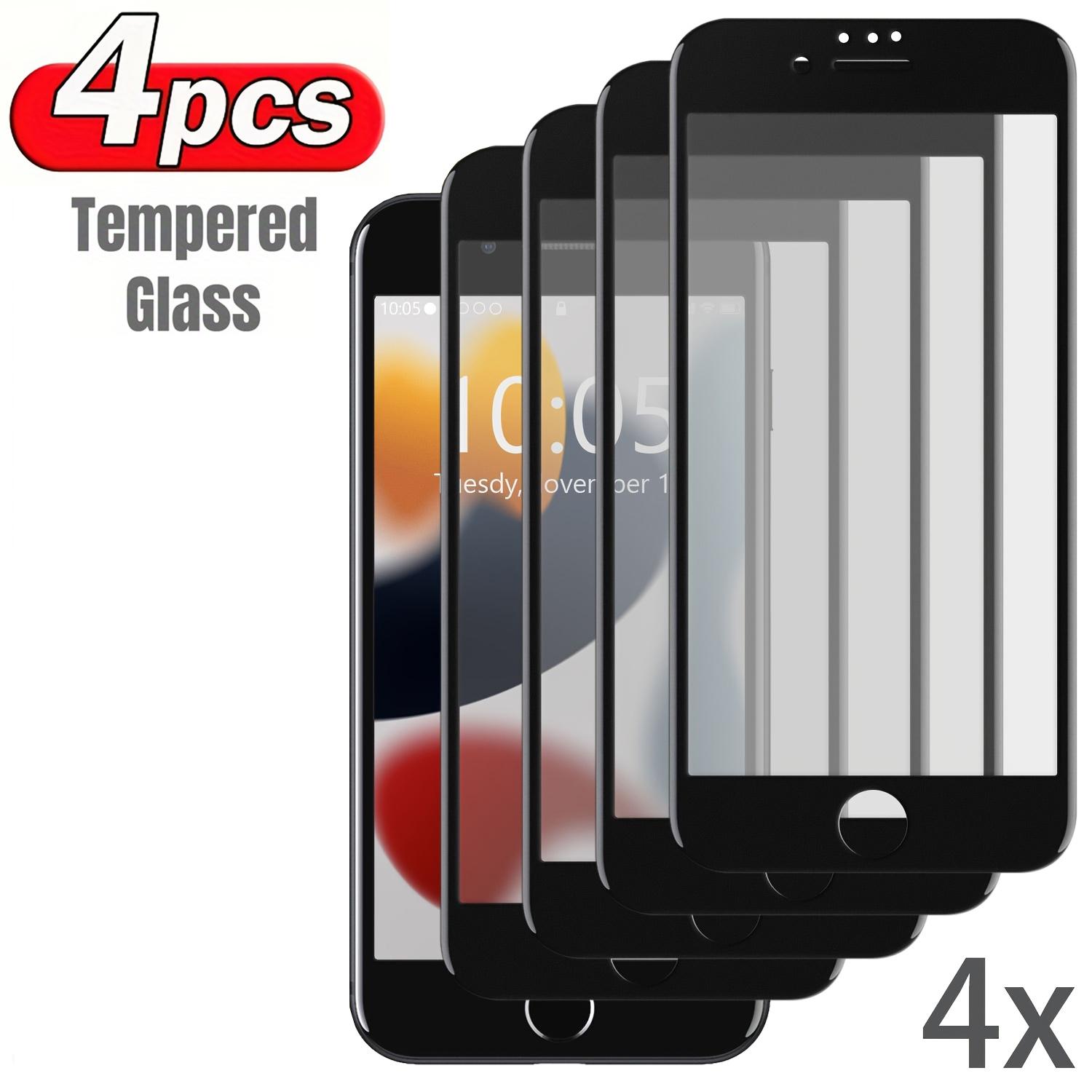 

4pcs Full Cover Tempered Glass For iPhone 7 8 6 6S Plus iPhone7 iPhone8 iPhone6 Screen Protector For iPhone SE 2020 2022 SE2 SE3 IphoneSE 9H Glass For iPhone 6/6s чёрный