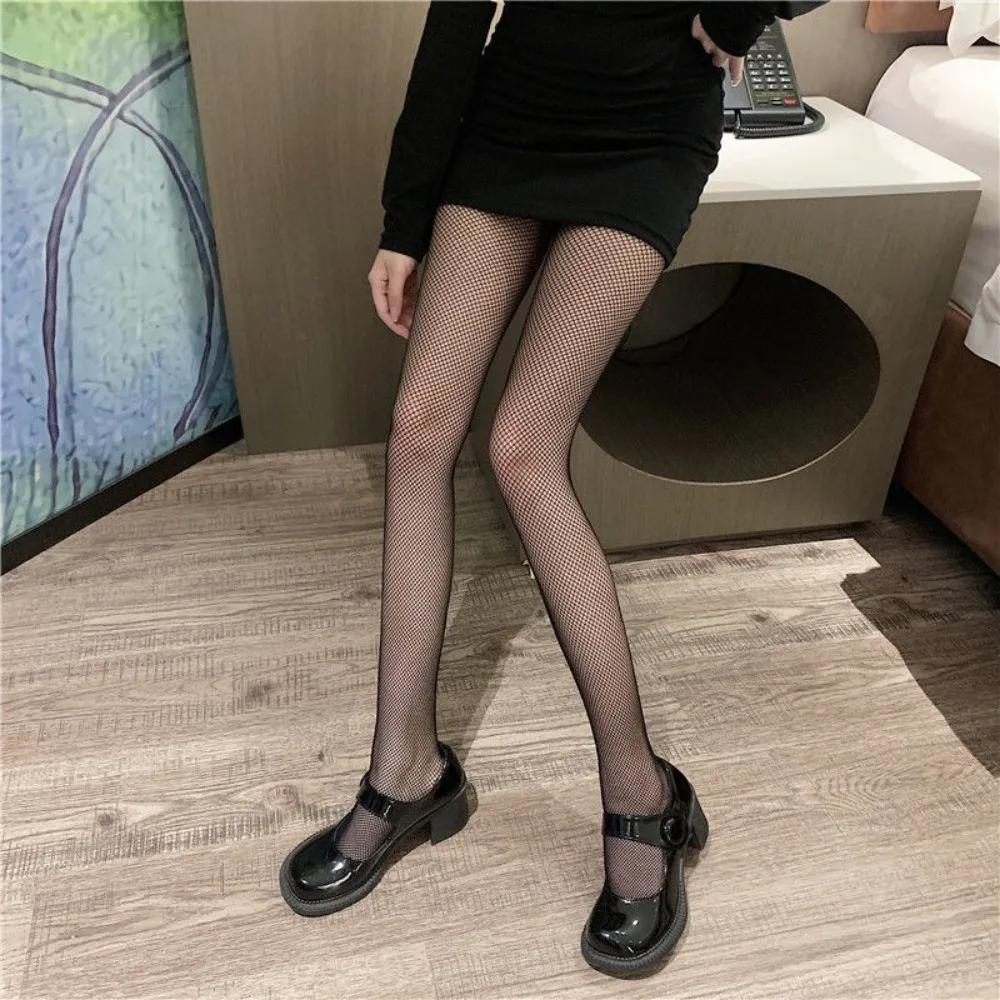 Sexy Fish Net Pantyhose Mesh Nylon Tights Lingerie Women Long Fishnet Black Summer Thigh High Waist Hosiery Body Stockings
