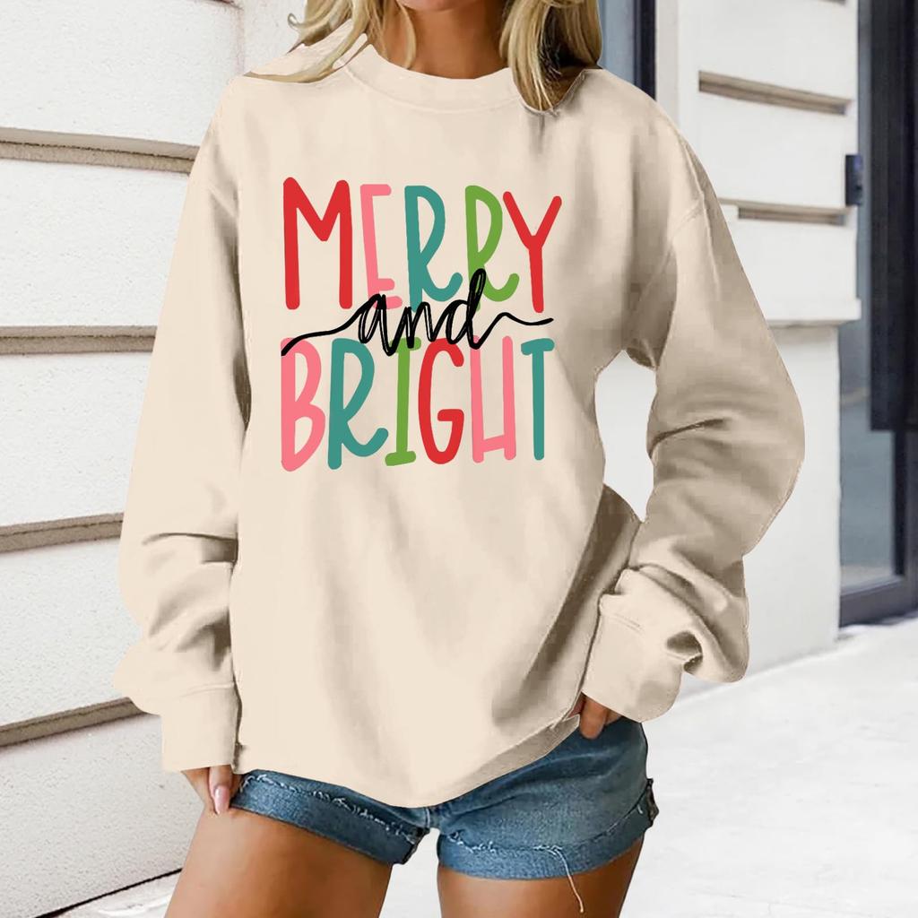 Women's Loose Comfortable Casual Fashionable Character Printing Round Neck Long Sleeved Sweatshirt