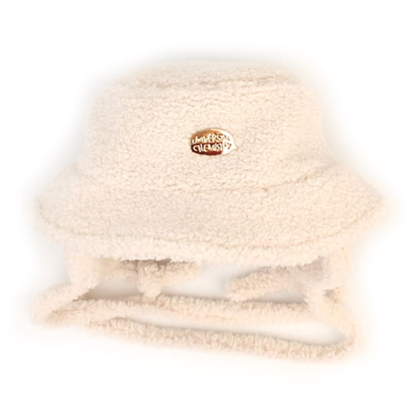 Universal Chemistry Bubble Fleece Ivory Earflap Bucket Hat