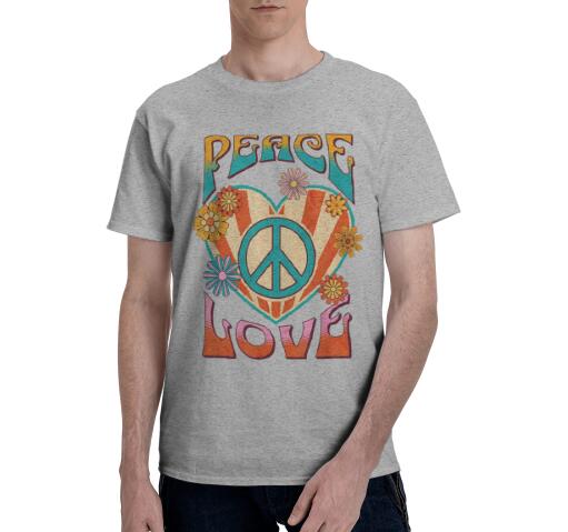 Peace Love Peace Sign 60s 70s Hippie Style Tshirt Unisex Clothing Cotton Casual Daily Four Seasons Tees Shirts For Unisex
