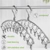 8/10/20 Clips Stainless Steel Laundry Drying Rack Clothes Hanger Windproof for Underwear Socks Bras Hats