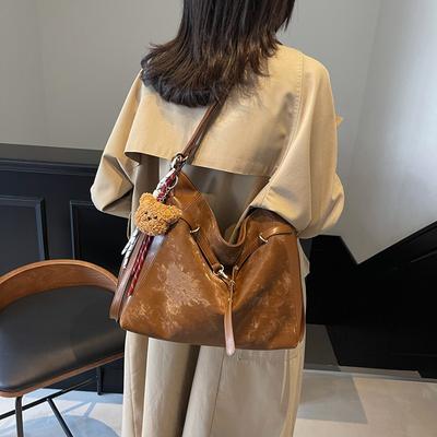 Retro Pendler Tragetasche mit großer Kapazität Damen Tasche 2025 neue Mode Schulter Umhängetasche lässiger leichter Rucksack
