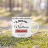 French Print Mug Coffee Cup Drinks Milk Tea Mugs Camping Enamel Cup Handle  Drinkware Graduation Thanks Gift for Maitress Maitre