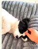 All-Season Striped Rabbit Fur Pet Bed: Winter Warm Sofa for Cats & Dogs
