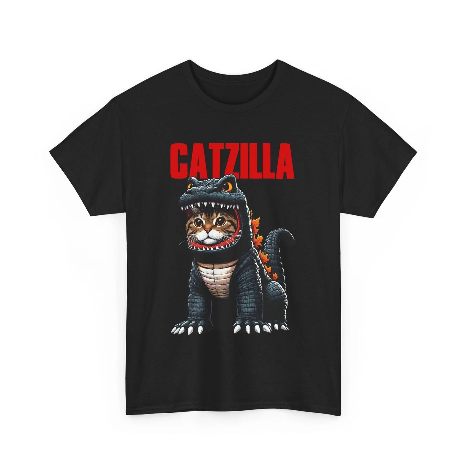 Catzilla T-Shirt | Funny Cat Monster Tee | Catzilla Shirt S