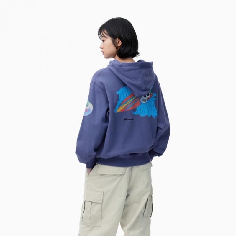 Thisisneverthat Skull Surfing Hoodie Purple Blue