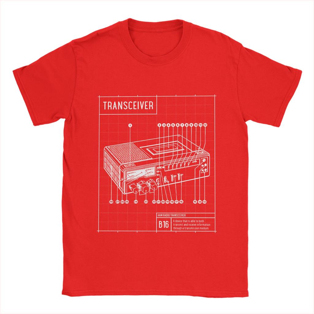 Vintage Ham Radio Pánské tričko Čistá bavlna Humorná trička Kulatý výstřih Krátký rukáv Oblečení Nápad na dárek