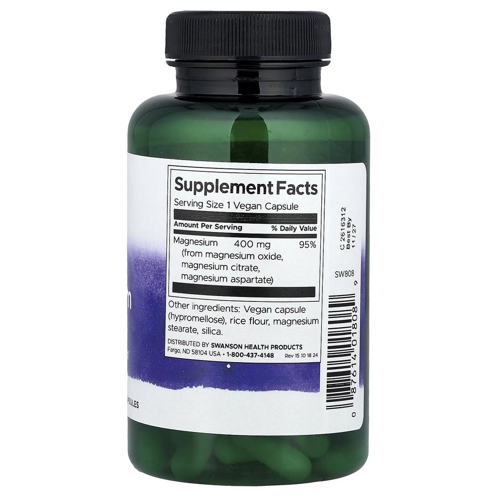 Triple Magnesium Complex, 400Mg, 100 Capsules