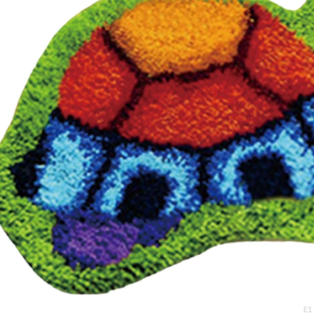 Hook Rug Kits Needlework 50x36cm for Kids Adults Beginners Embroidery Carpet Kit Supplies DIY