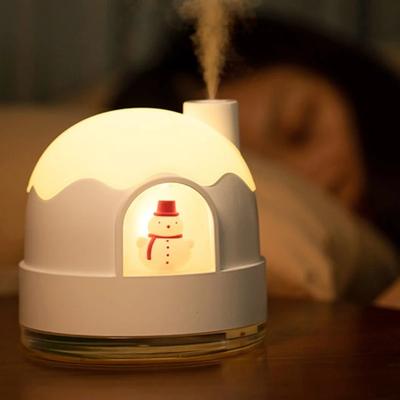 1Pcs Igloo Humidifier Night Light Usb Silent Mini Cute Desktop Air Purifier Atomizer Gift Atmosphere Safety Material
