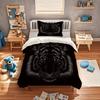 Tiger Print Duvet Cover Bedding Set Without Filler Soft and Comfortable for Bedroom and Guest Room All Seasons