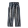 Yeni Stil Erkek Pantolon Stili Retro High Street Kot Erkek İlkbahar ve Sonbahar Bol Düz Geniş Paça Pantolon