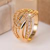 Antique Hollow Geometric Metal Rings For Women Men Vintage Trendy Gold Color Ring Wedding Jewelry Mother's Day Gifts