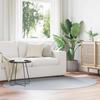 Area Rug HUARTE Grey 140 X 200 Cm Polyester
