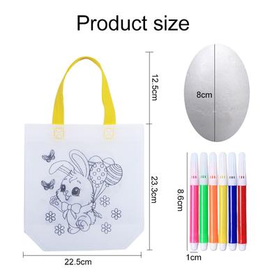 Easter Day Props Party Favors Foam Egg Graffiti Bag Handmade DIY Handicrafts Christmas Halloween Festival Gathering Gifts TMZ