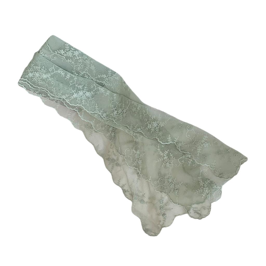 Elegant Lace Scarf With Flower Pattern Designs French Styles Shawl Wrap Hairband For Daily Wear Spring Hair Decoration