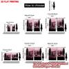 2D flat printing 2pcs Happy Valentine's Day Party Curtain Night elk Digital Printed Polyester Drapes Party Decorations for