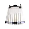 Striped Extra Long Safety Shorts Pleated Skirt - JK Uniform Half Body Skirt for Spring and Summer