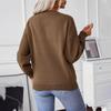 Jersey Mujer Korean Style Loose Jumper Round Neck Solid Color Knitted Sweater Fall Winter Vintage Retro Women Pullover