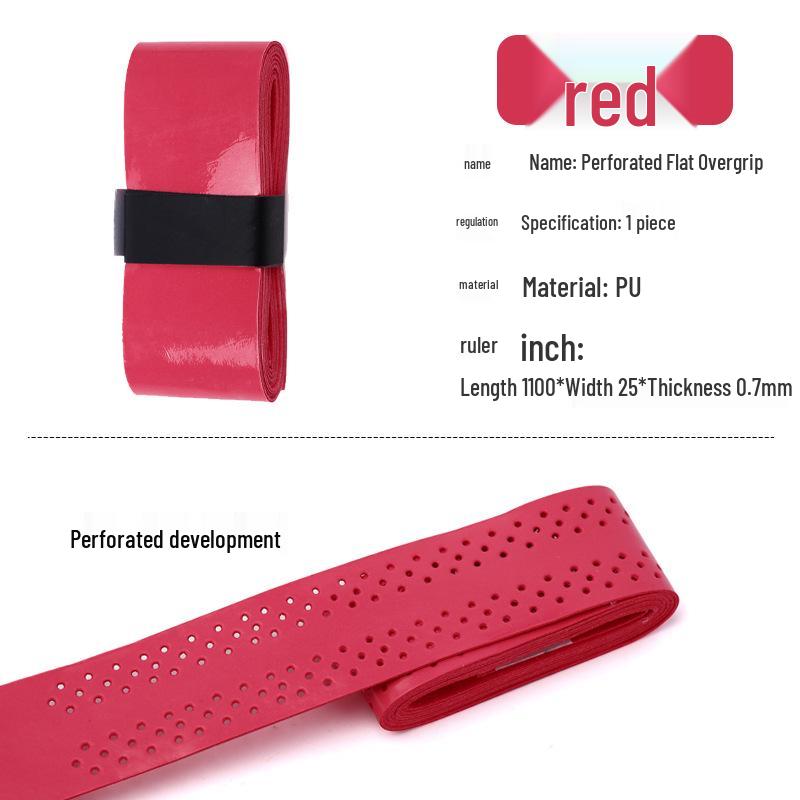 Perforated PU Overgrip: Non-slip Sweatband for Badminton & Tennis Rackets
