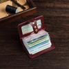 Retro High-capacity Card Case PU Leather Unisex Business Card Holder 30 Bits Card Bag Women