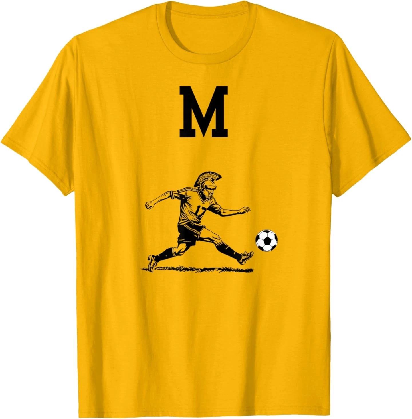 Trojan Warrior Playing Soccer T-Shirt 4XL